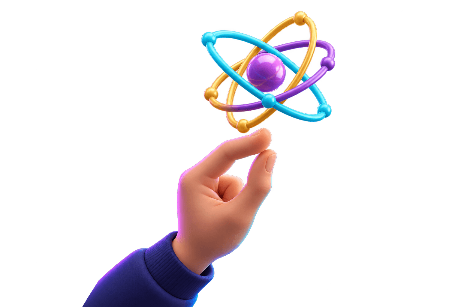 Hand tracking on Meta Quest used to point at and explore a 3D model in CuriosityXR